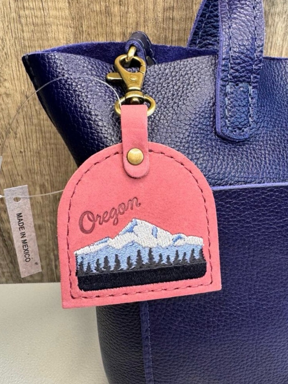 Portland Leather Oregon Charm FOXGLOVE FAST SHIP MOUNTAIN Bag Charm Pacific NW